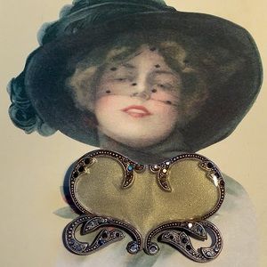 CATHERINE POPESCO Enamel Rhinestone Brooch
